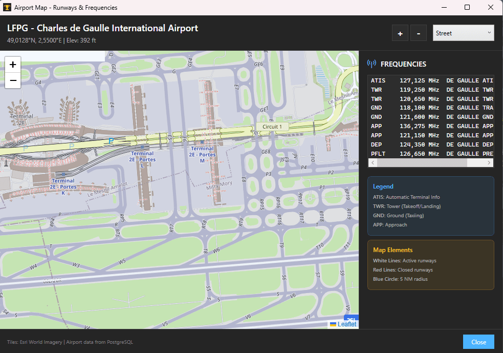 Airport Street Map