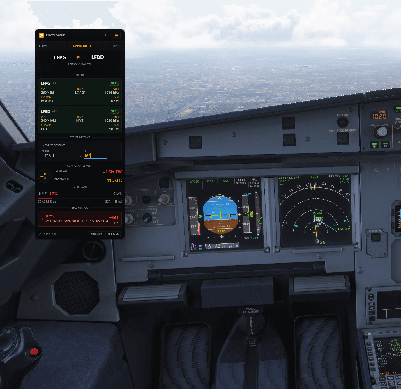 PilotLeague In-Flight Overlay