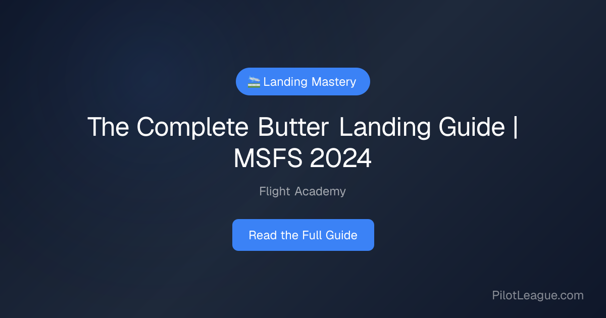 The Complete Butter Landing Guide | MSFS 2024 | PilotLeague