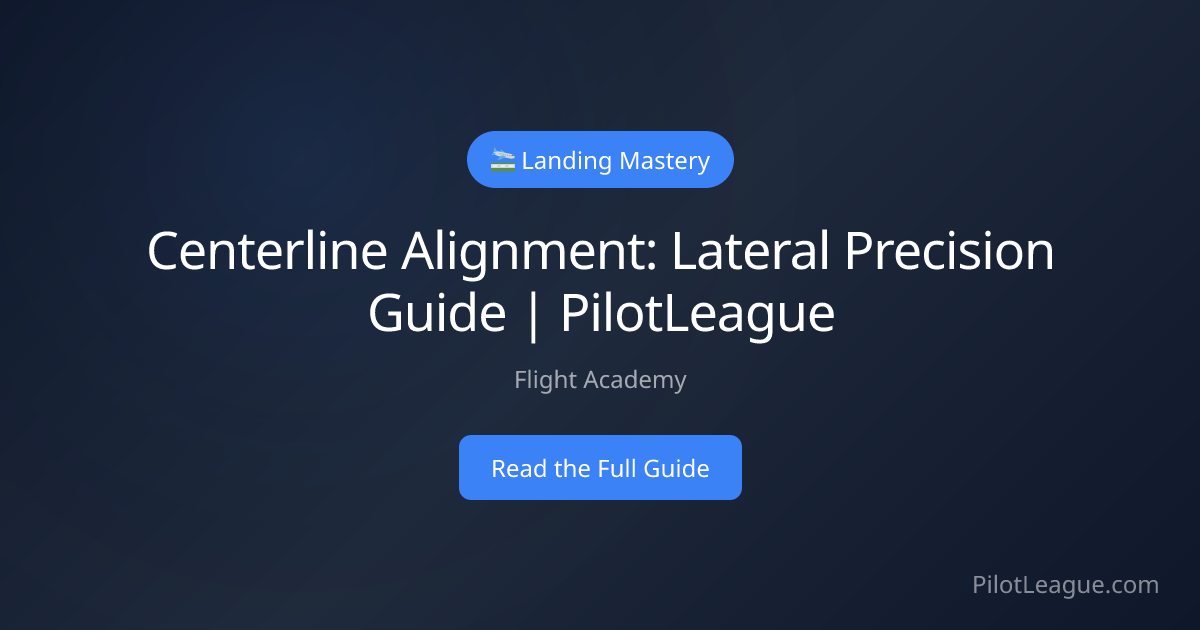 Centerline Alignment: Lateral Precision Guide | PilotLeague | PilotLeague