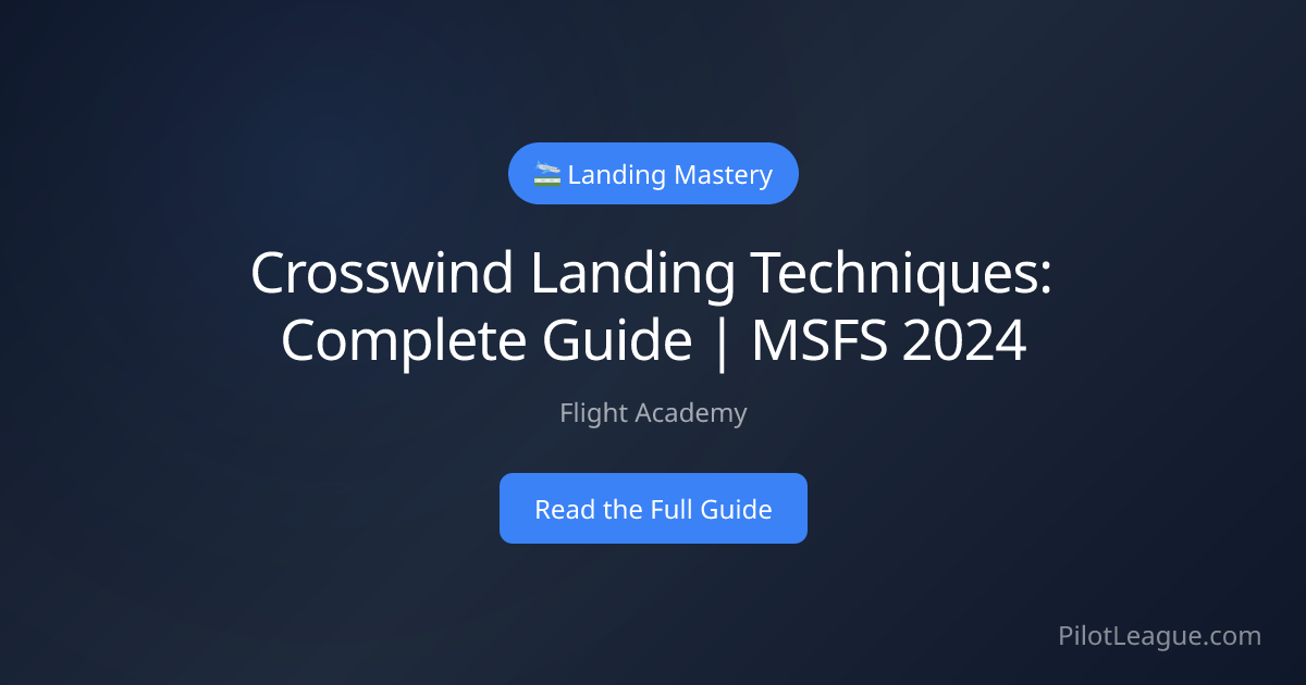 Crosswind Landing Techniques: Complete Guide | MSFS 2024 | PilotLeague