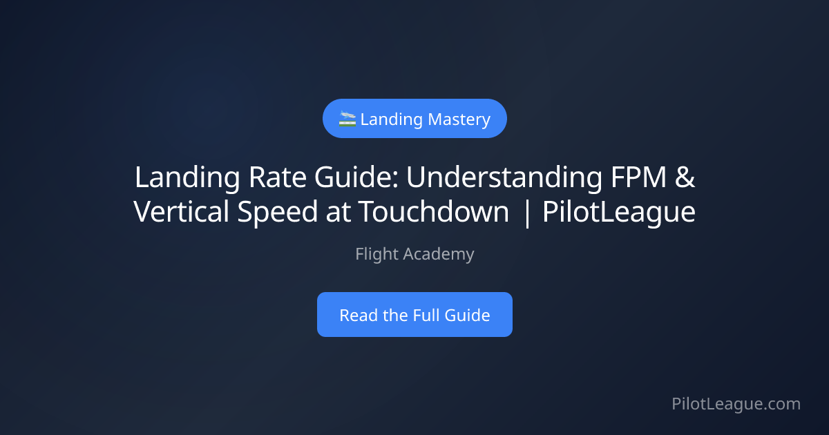 Landing Rate Guide: Understanding FPM & Vertical Speed at Touchdown ...