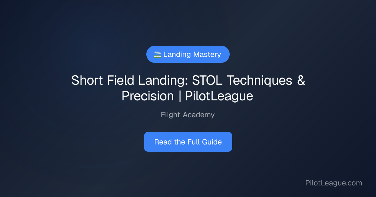 Short Field Landing: STOL Techniques & Precision | PilotLeague ...
