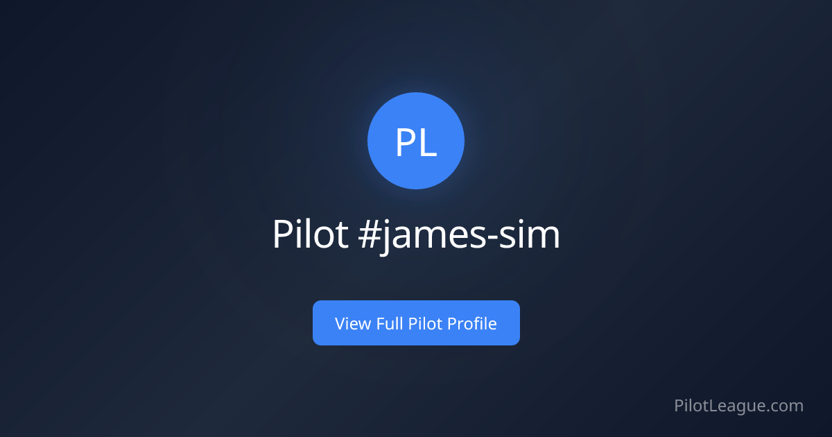 james.sim - Pilot Profile | PilotLeague | PilotLeague